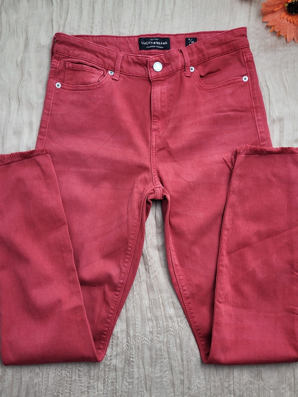 Lucky Brand Women’s Red Skinny Jeans, Size 6/28
